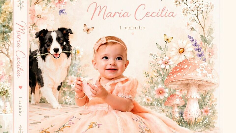 Album do Aniversario | Maria Cecilia 1 ano